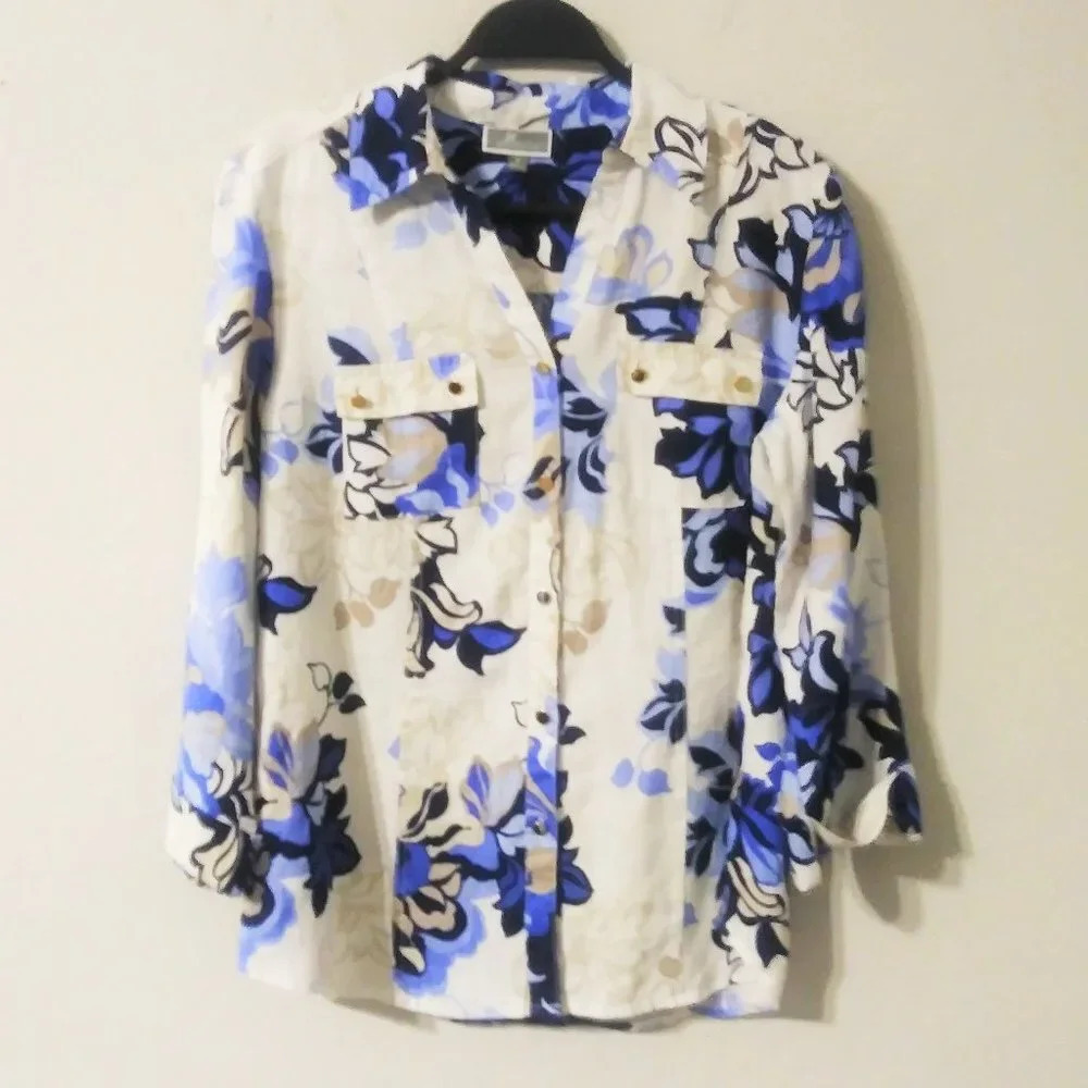 JM‎ Collection Linen Print Top